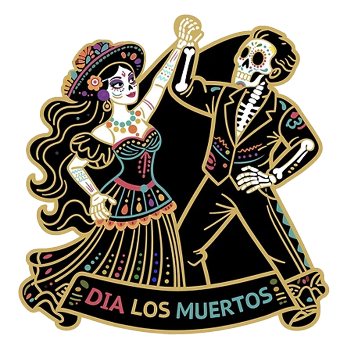2026 Liberia $12 Dia De los Muertos: Bailando 1/1000oz 24K .9999 Gold (No Tax)