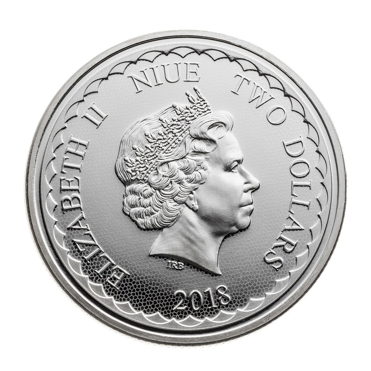 2018 Niue $2 Double Dragon 1oz. .999 Fine Silver (No Tax) Light Toning