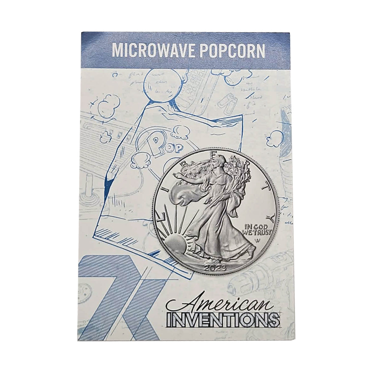 2023 $1 Eagle NGC Cert. MS70 in Invention Series: Microwave Popcorn Holder (No Tax)