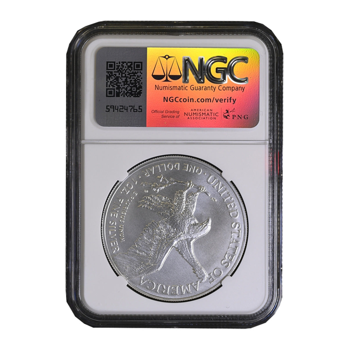 2023 $1 Eagle NGC Cert. MS70 in Invention Series: Microwave Popcorn Holder (No Tax)
