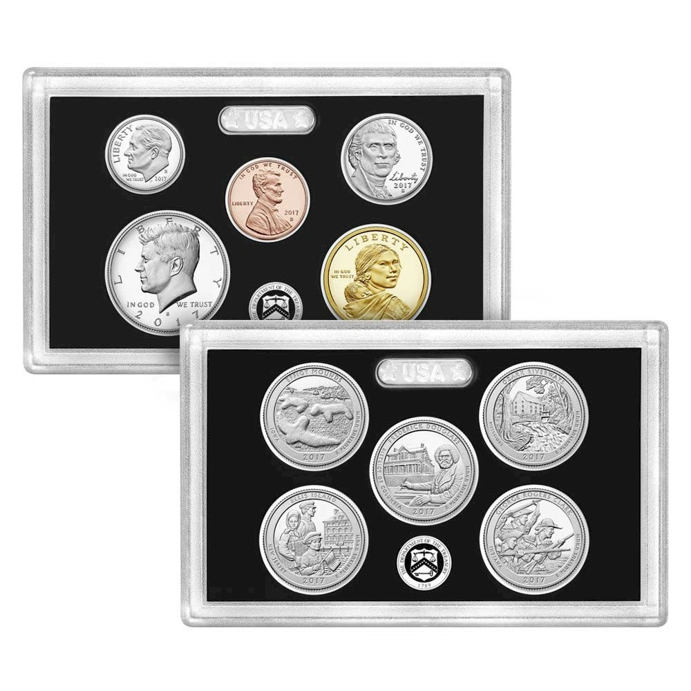 2017 S USA Silver Proof Set (Slightly toned, light wear on cases/sleeve)