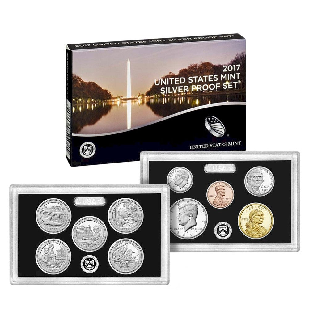 2017 S USA Silver Proof Set (Slightly toned, light wear on cases/sleeve)