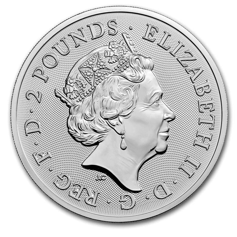 2020 Great Britain 2-Pounds Year of the Rat 1oz. .999 Silver (No Tax)