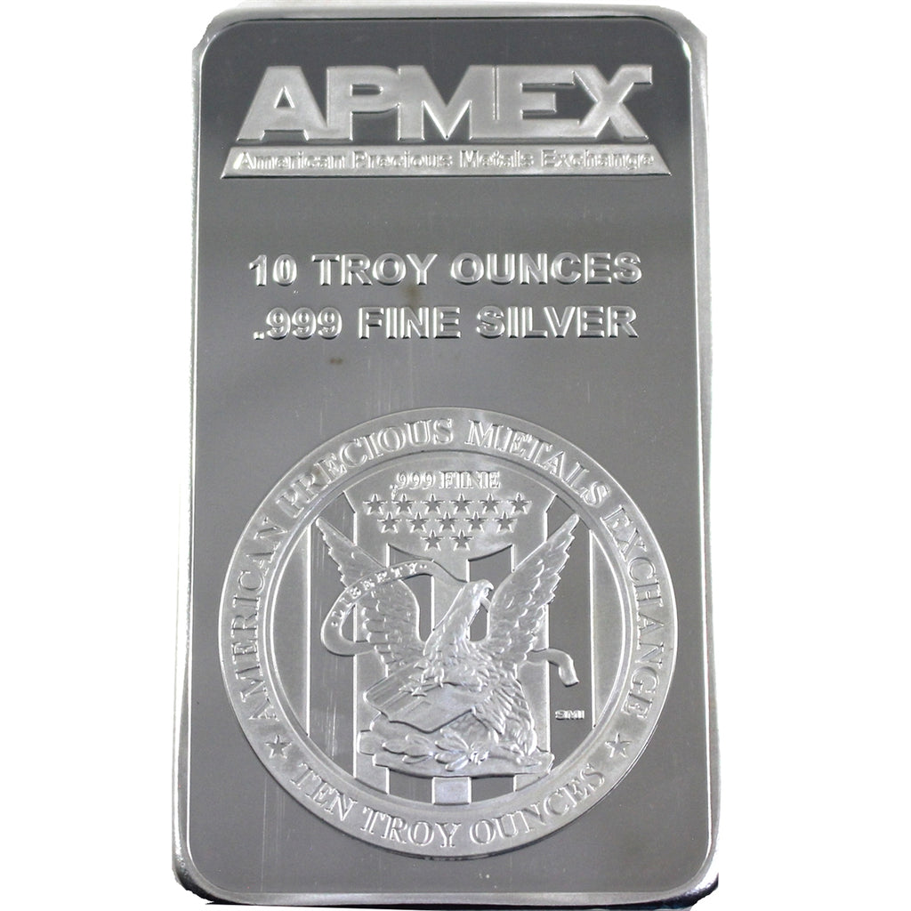 APMEX 10oz .999 Fine Silver Bar (No Tax) Toning/Tone Spots