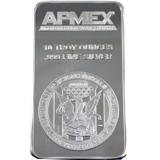 APMEX 10oz .999 Fine Silver Bar (No Tax) Toning/Tone Spots