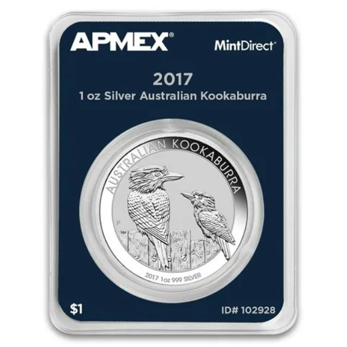 2017 Australia $1 Kookaburra 1oz .999 Fine Silver in APMEX Holder (No Tax)