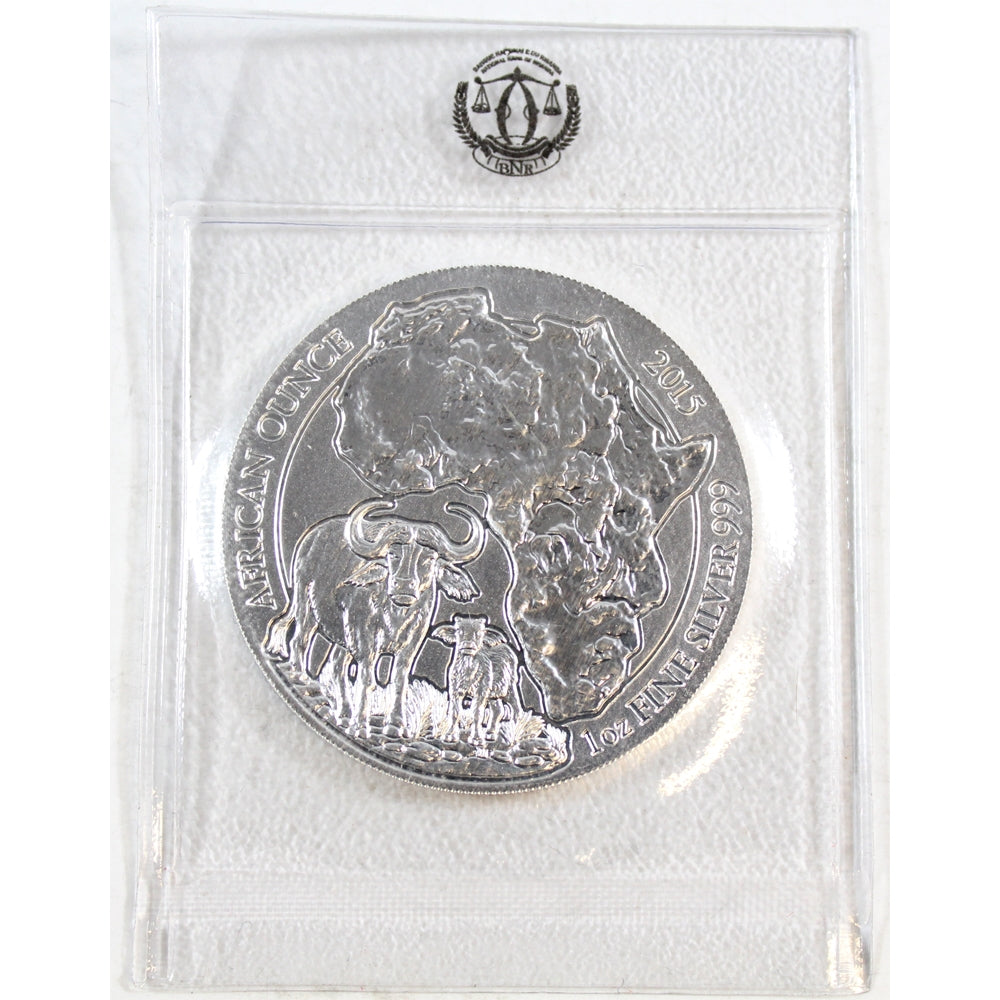 2015 Rwanda 50 RWF African Buffalo 1oz. .999 Silver Fine (No Tax)