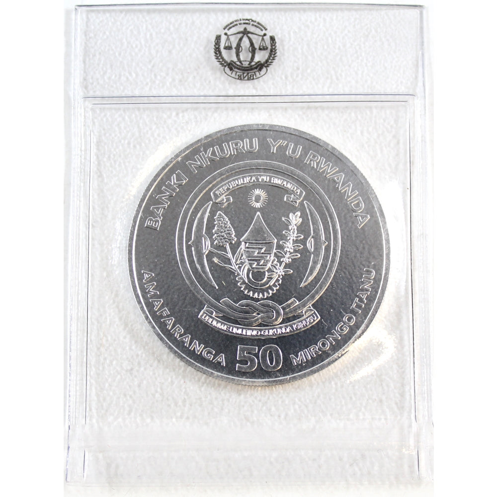 2015 Rwanda 50 RWF African Buffalo 1oz. .999 Silver Fine (No Tax)