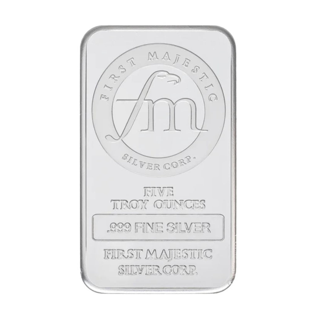 First Majestic Silver Corp 5oz .999 Silver Bar (No Tax) Flaws