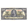 BC-25c 1937 Canada $20 Coyne-Towers, Very Fine (VF20) Tear, Holes, or Damaged