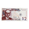 Waterloo Coin Society Souvenir Treasury $2 Note, Series A, UNC