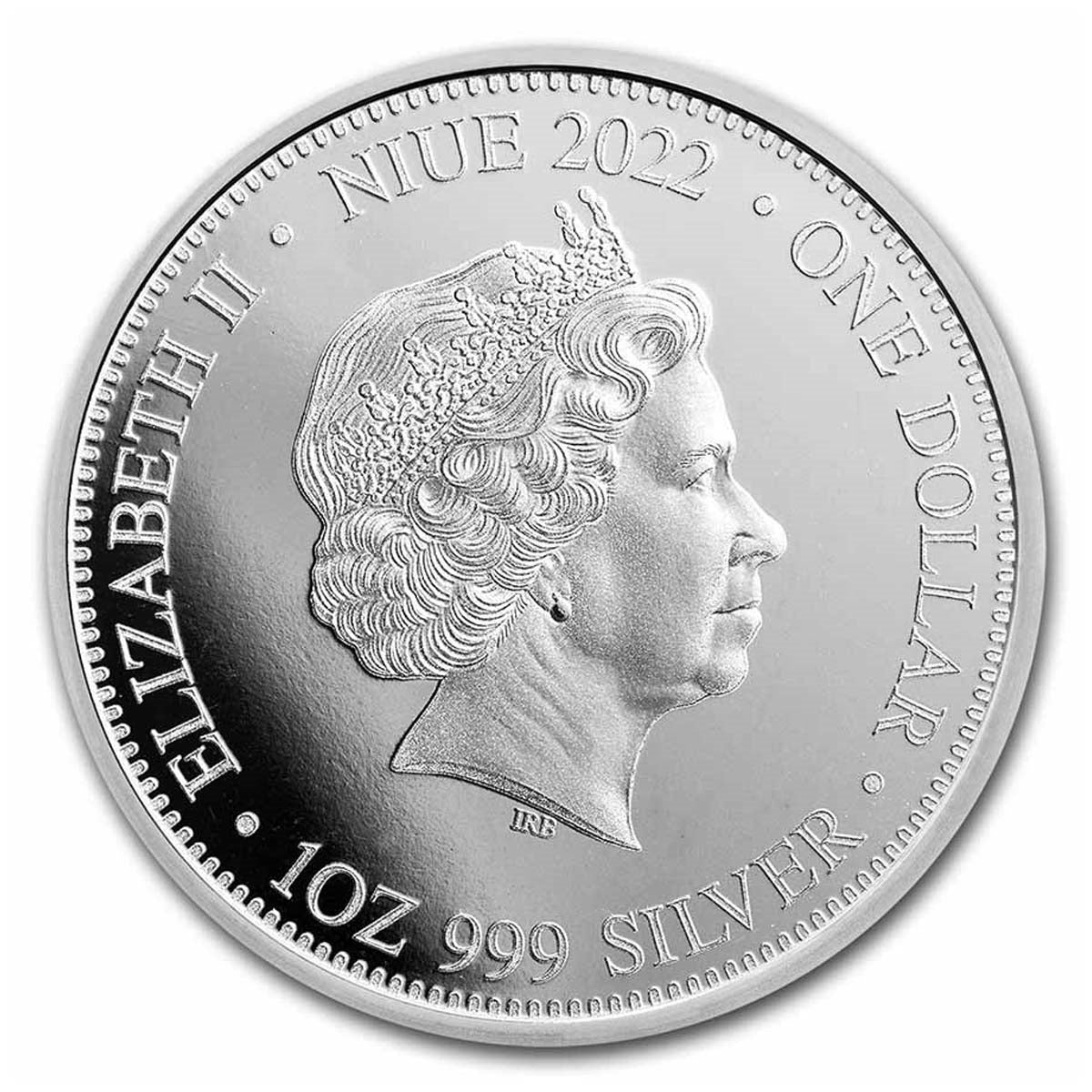 2022 Niue $1 Apex Predators: Lion vs Hyenas 1oz. .999 Silver (No Tax)