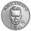 Public Enemy #1 Series: John Dillinger 2oz Silver (No Tax) Mild rubbing/Minor Ding