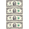Uncut Strip of 4x 2003A USA Federal Reserve $2, Cabral-Snow, San Fransisco District