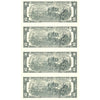 Uncut Strip of 4x 2003A USA Federal Reserve $2, Cabral-Snow, San Fransisco District