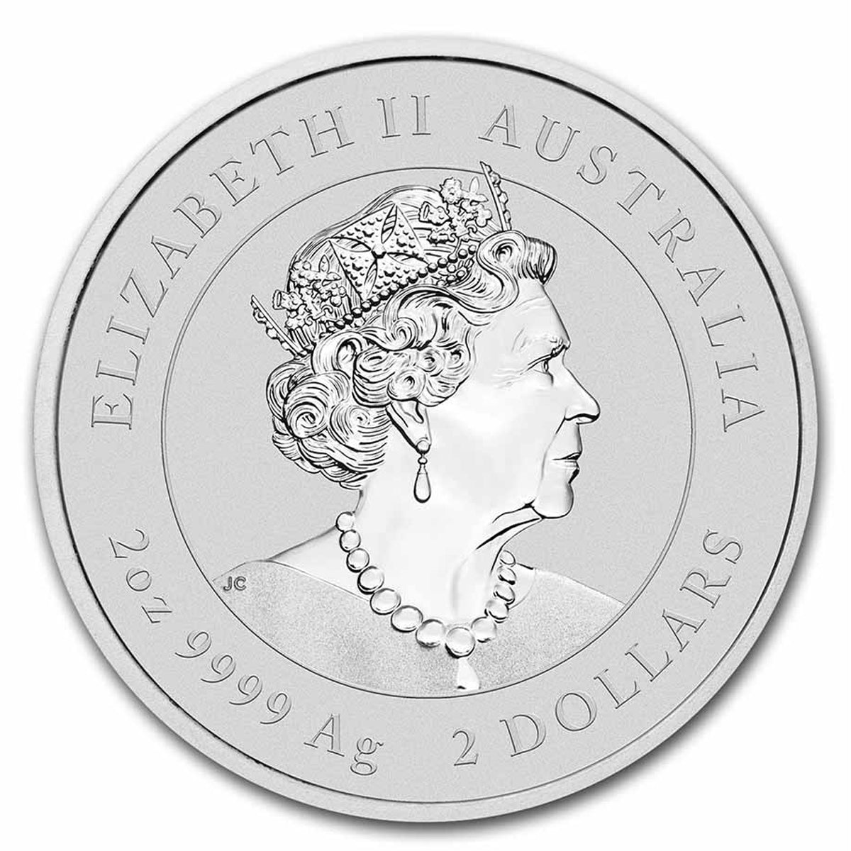 2022 Australia $2 Year of the Tiger 2oz. .9999 Silver (No Tax) Flaws