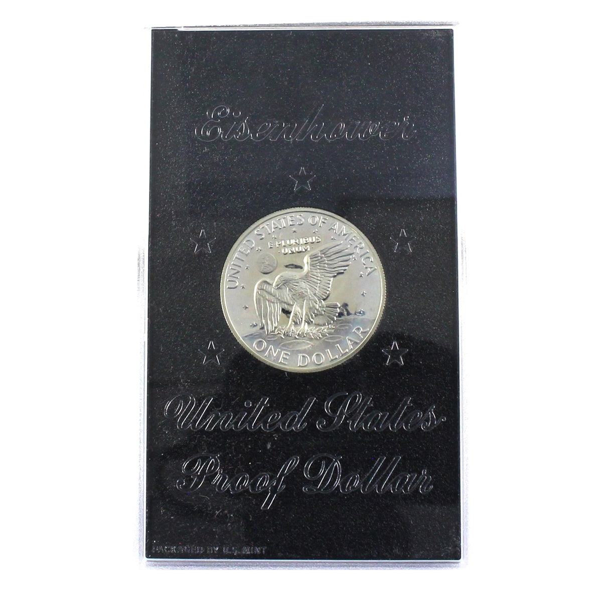 1972 S USA Eisenhower Silver Proof Dollar in Brown Box (Toned)