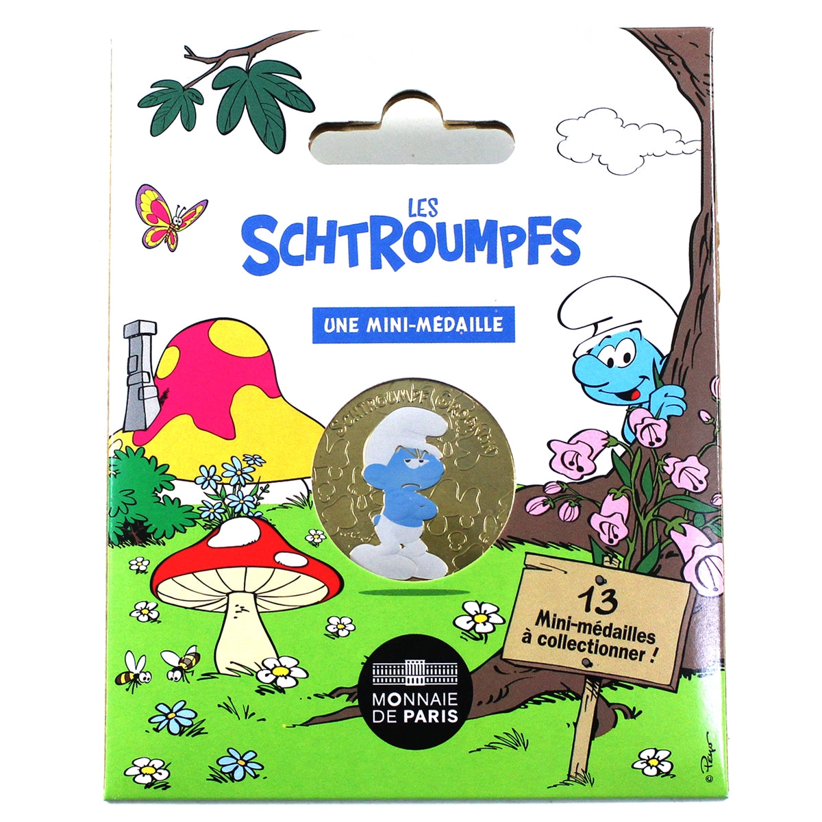 France 2021 Mini-medal: Grumpy Smurf – Colonial Acres Coins