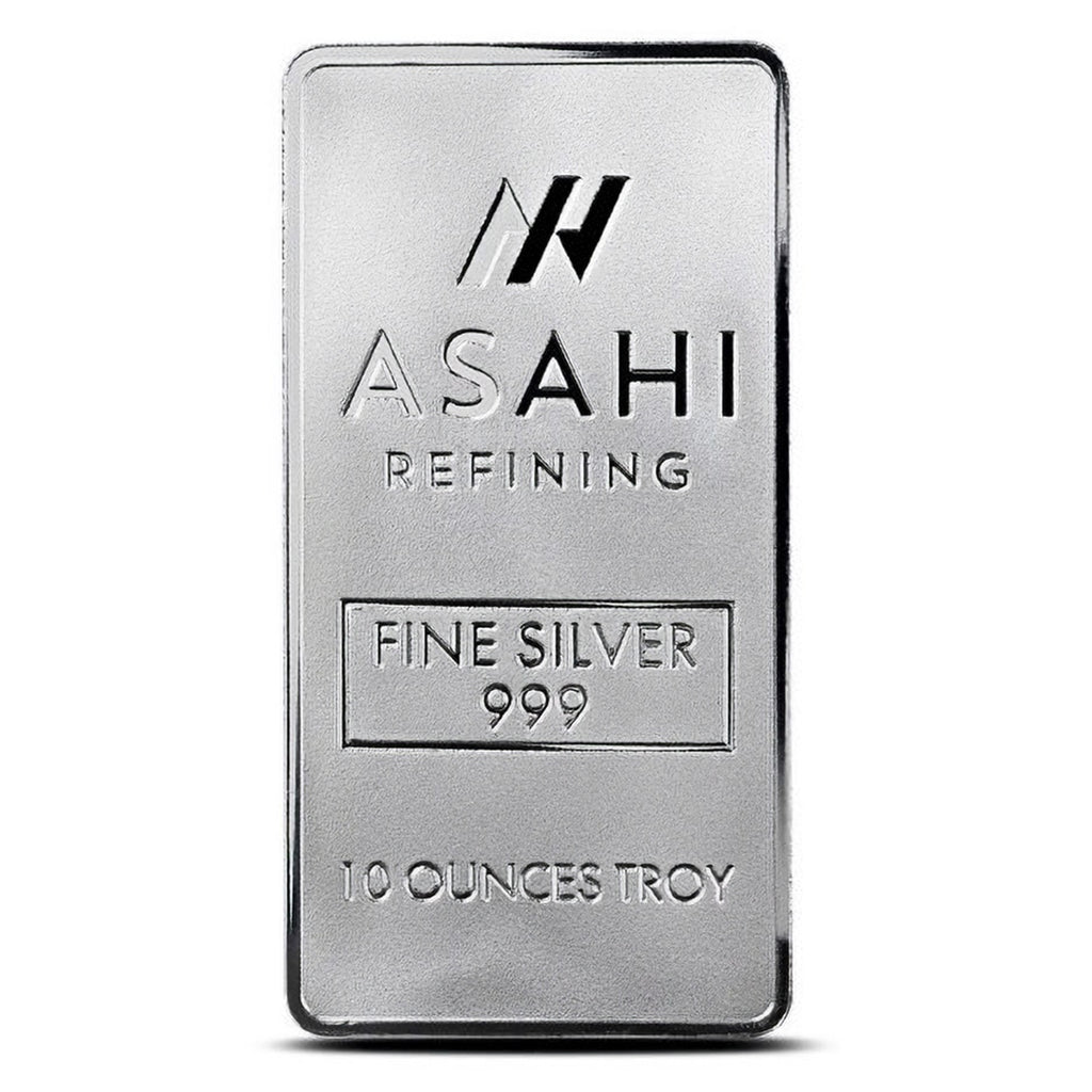Asahi Refining 10oz .999 Silver Bar (Tax Exempt)