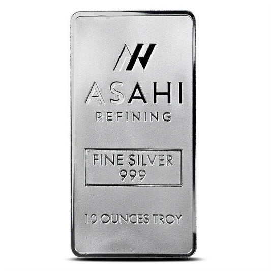 Asahi Refining 10oz .999 Silver Bar (Tax Exempt)