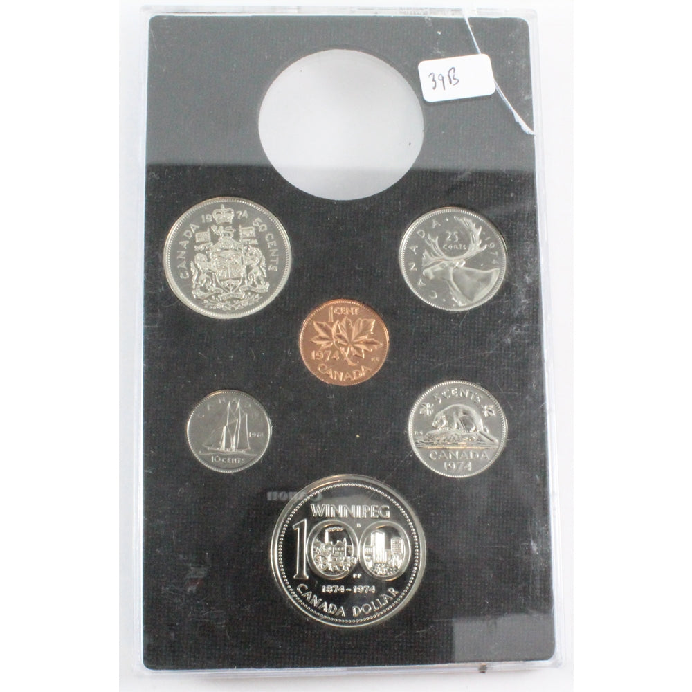 1974 Canada 6-coin Specimen Set Broken from the RCM Double Dollar Set (Issues)