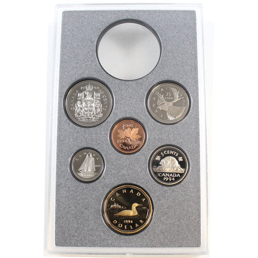 1994 Canada Frosted Proof 6-coin Set - from RCM Double Dollar Set