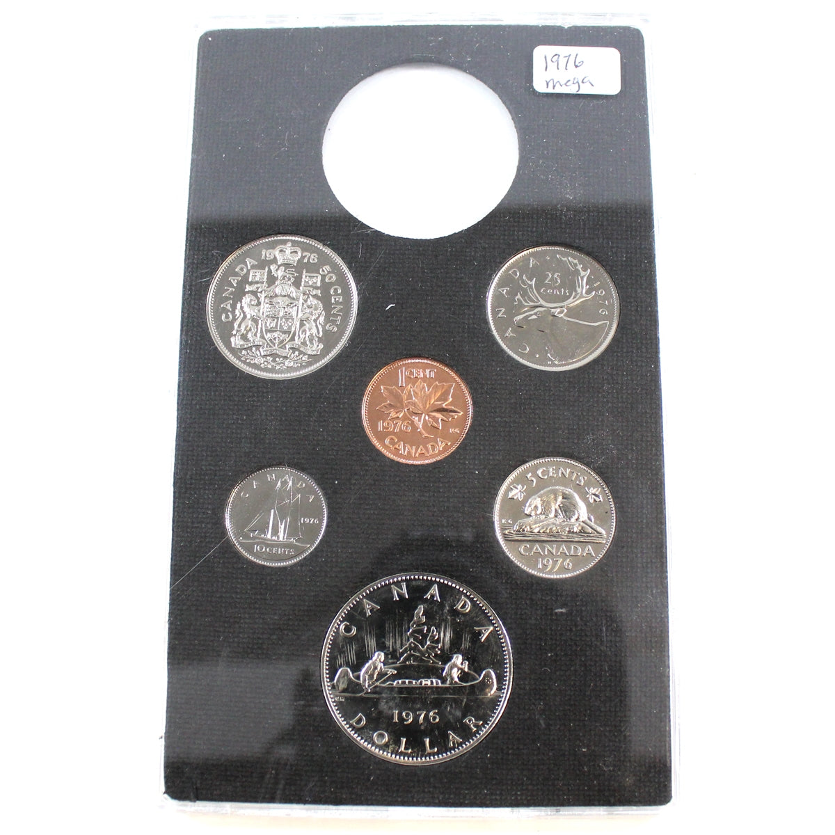 1976 Canada 6-coin Specimen Set Broken from Double Dollar Set (Lightly Toned)