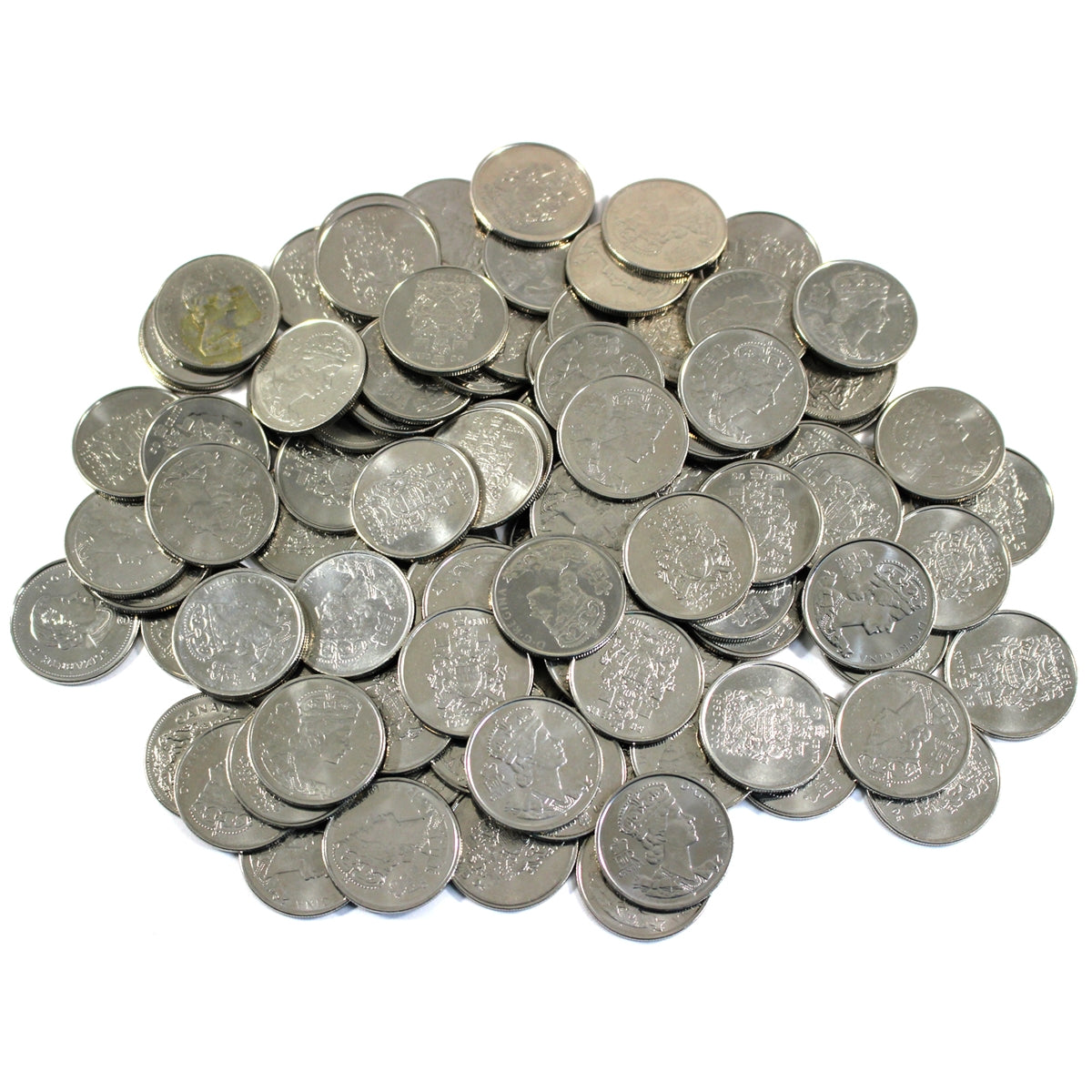 Lot of 100x 2002 Canada Jubilee Commemorative Nickel 50-cents, 100Pcs