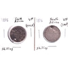 Pair of South Africa 1894 & 1896 Shillings, Very Fine (VF-20), 2Pcs (Hole or Impaired)