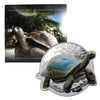 2021 Solomon Islands $2 Tortoise 1oz Fine Silver (No Tax) Worn Holder/Light Toning