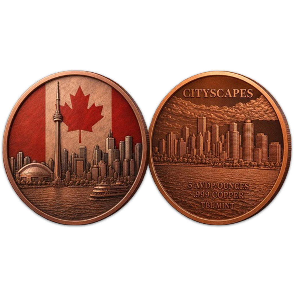 CityScapes - Toronto 5oz. AVDP .999 Fine Copper Round