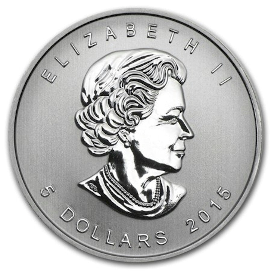 2015 Canada $5 Birds of Prey: Red-Tailed Hawk 1oz Silver (No Tax) Seal Scratches