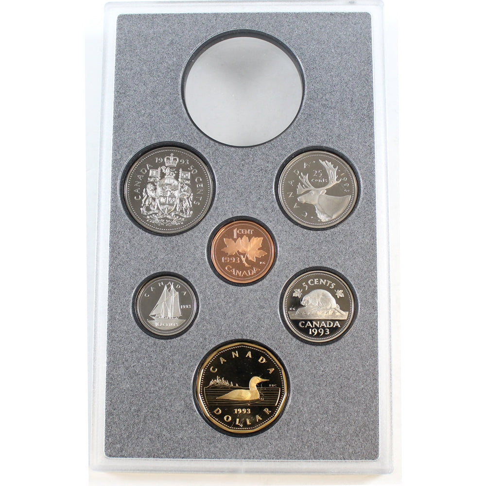 1993 Canada 6-coin Frosted Proof Set Broken from RCM Proof Double Dollar Set