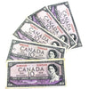 Lot of 5x 1954 Canada $10 Notes with All Different Prefixes, Average Circ, 5Pcs