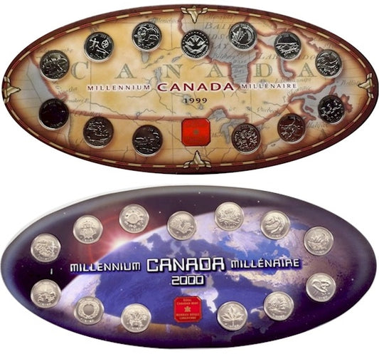 1999 & 2000 Official RCM-issued Millennium Oval Boards. 2 sets.