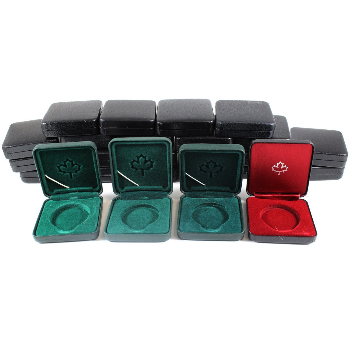 25x Assorted Gently Used Black and Green Cases, No Capsules Included, 25Pcs