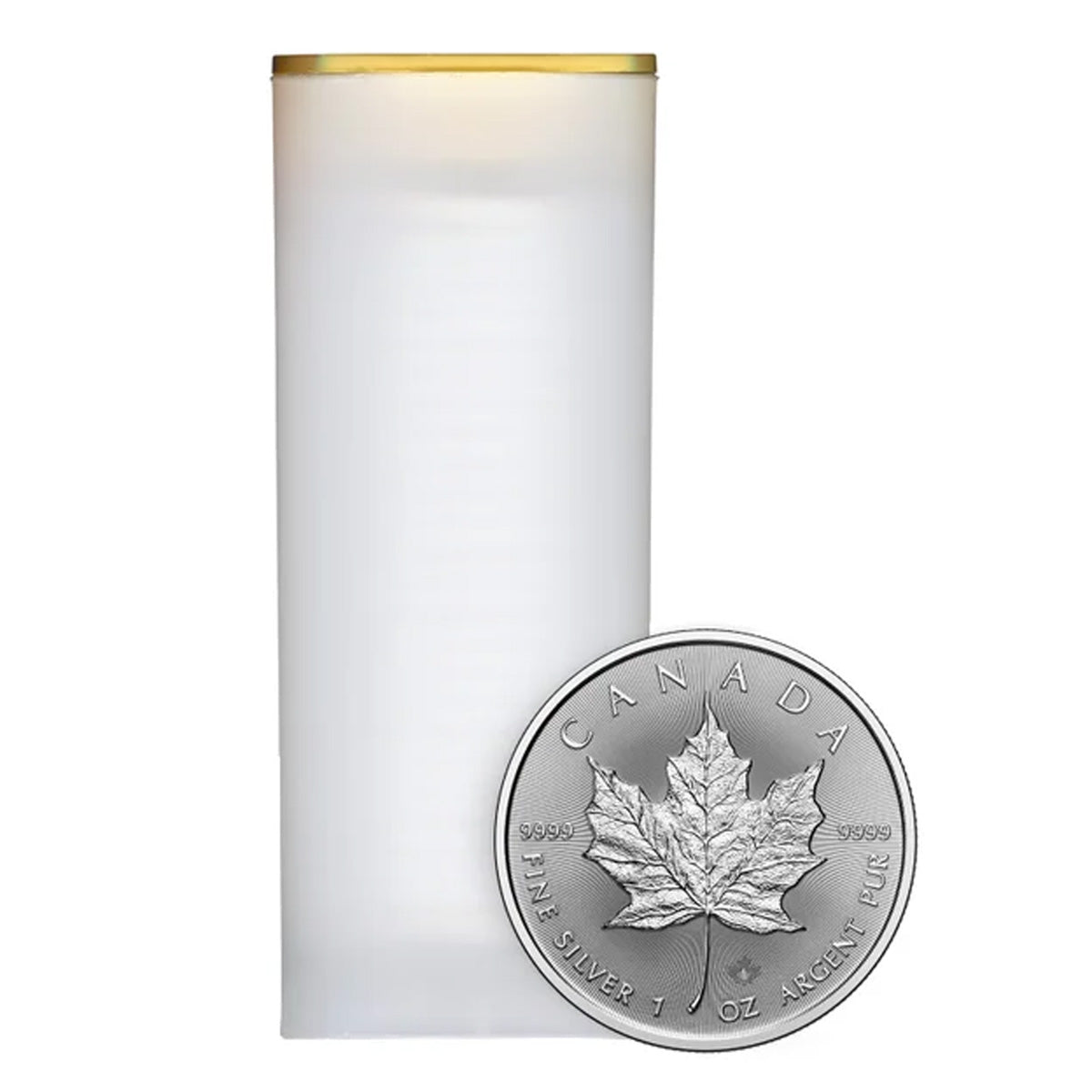 EMPTY Coin Tube For Silver Maple Leaf Coins (Gently Used) - 38mm
