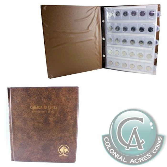 1968 to 2025 Canada 10-cents Collection with Deluxe Book (67 coins)
