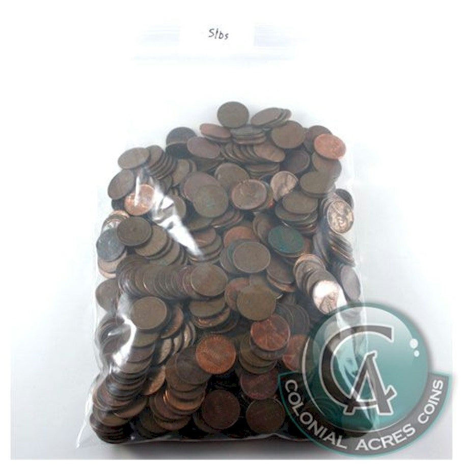 Lot of Pre 1981 USA Copper Cents 5 Pounds - Shipping to Canada Only