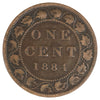 1884 Obv. 2 Canada 1-cent VG-F (VG8) Scratched, marks, or impaired
