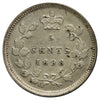 1893 Canada 5-cents EF-AU (EF45) Scratched, Cleaned or impaired