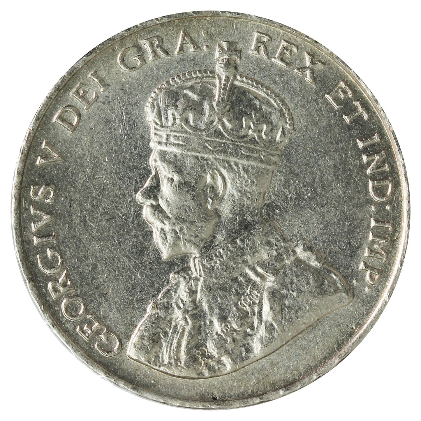 1922 Near Rim Canada 5-Cents AU-UNC (AU-55)