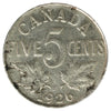 1926 Far 6 Canada 5-cents Very Fine (VF-20) Impaired
