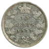 1871 Canada 10-cents F-VF (F15) Impaired