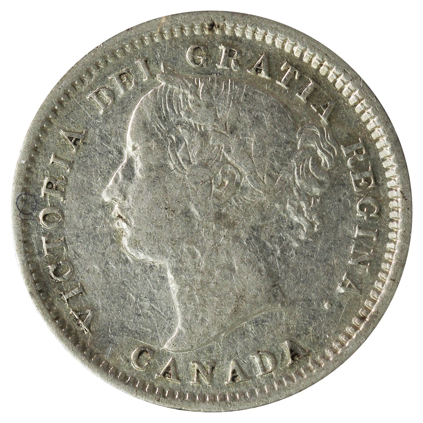 1871 Canada 10-cents F-VF (F15) Impaired