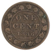 1886 Obv. 2 Canada 1-cent VG-F (VG10) Scratched, marks, or impaired