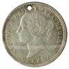 1881H Obv. 2 Canada 10-cents Very Fine (VF-20) Holed