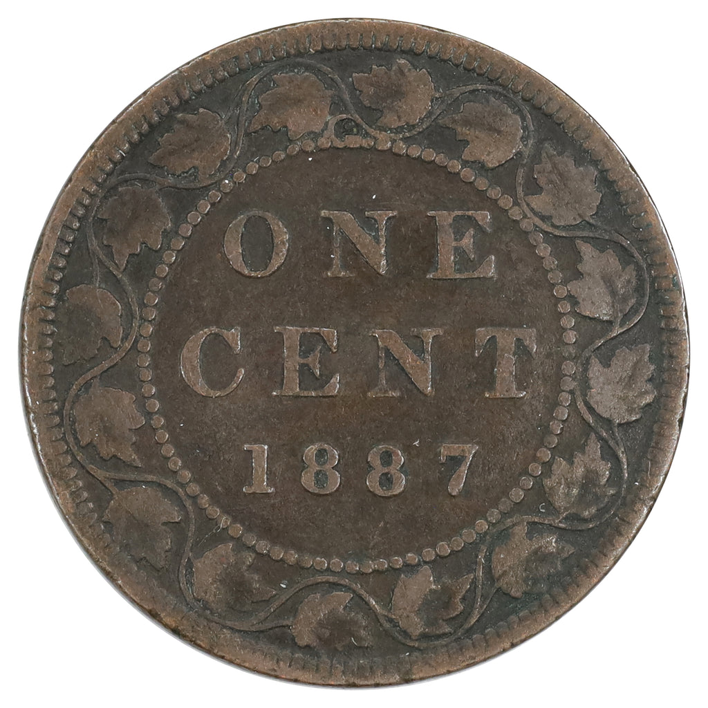 1887 Canada 1-cent VG-F (VG10) Scratched, marks, or impaired