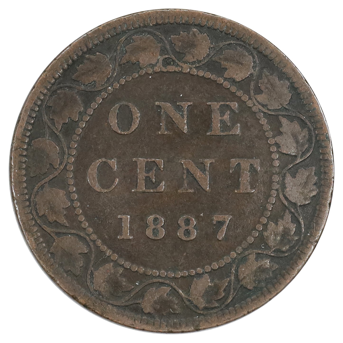 1887 Canada 1-cent VG-F (VG10) Scratched, marks, or impaired