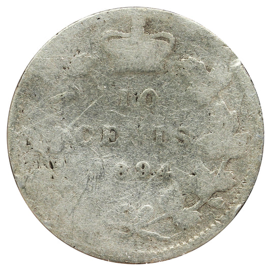 1894 Canada 10-cents About Good (AG-3) Impaired